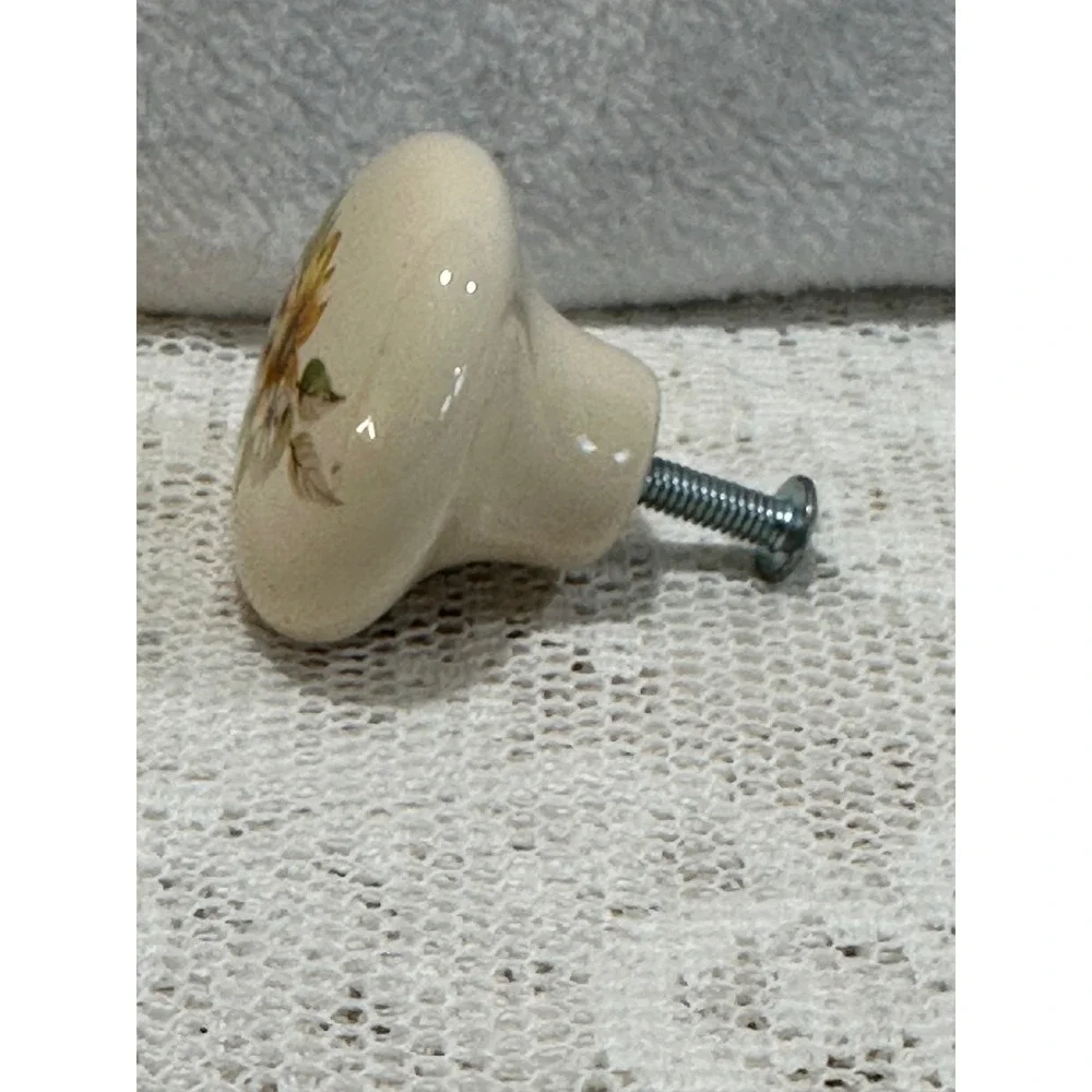 Amerock BP1586 ORB Cream Ceramic Floral Drawer‎ Cabinet Knob Hardware